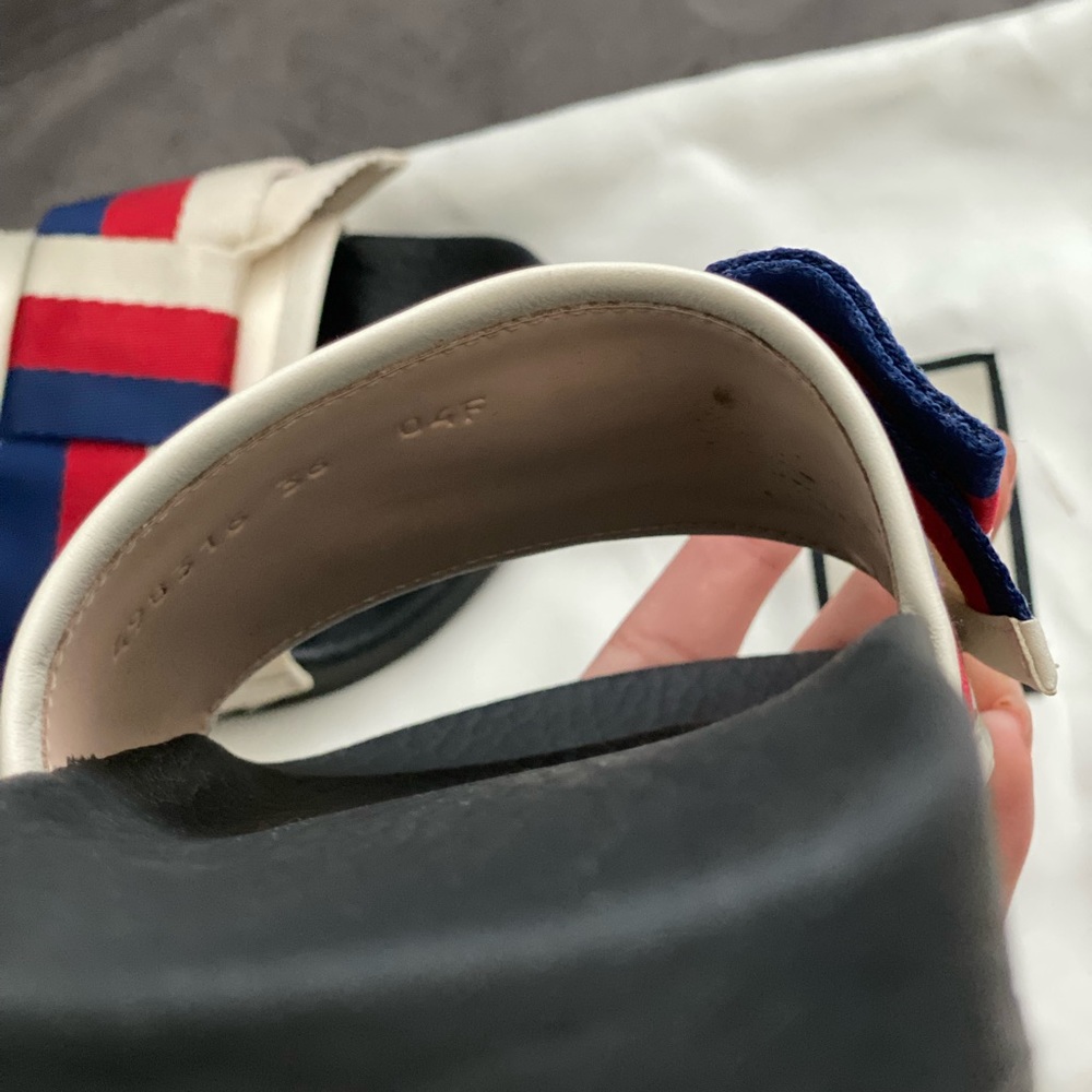 Gucci Satin Bow Slide Sandals